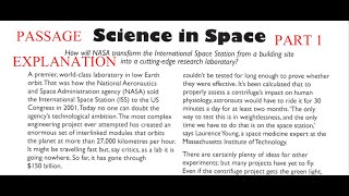 IELTS READING PASSAGE FROM OFFICIAL GUIDE-TEST 5 -ACCURATE MEANING,UNDERSTANDING SCIENCE IN SPACE