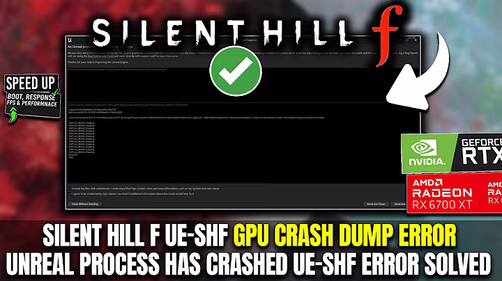 Silent Hill f GPU Crash Dump Fix ⚡ | Unreal Process Has Crashed UE-SHf Error Solved