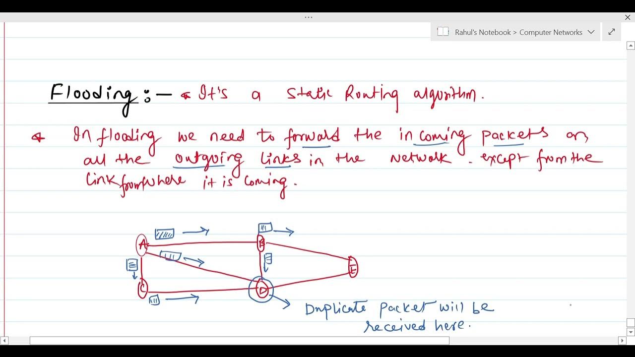 Flooding Technique in Routers | Static Routing Algorithm - YouTube