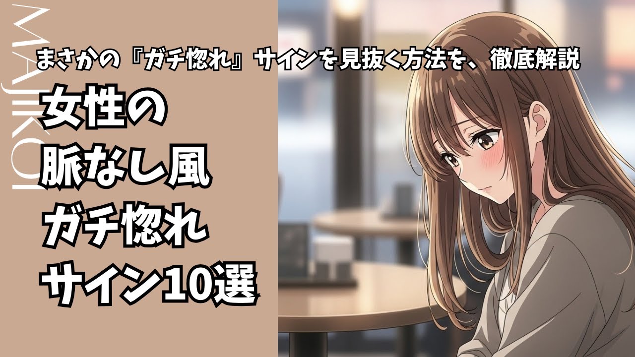 ⚠️99%の男が気づかない、女性の「脈なし風ガチ惚れ」サイン10選