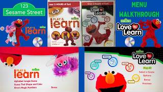 Sesame Street Learning Double Feature DVD Menu Walkthrough.