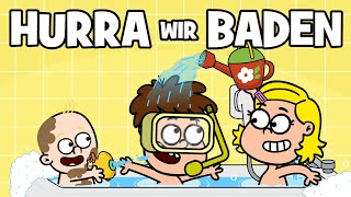 Miniatura del video "♪ ♪ Kinder Badelied | Hurra wir baden - Hurra Kinderlieder - Badezeit | Familien Badetag"