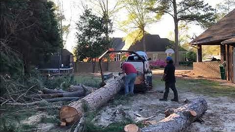 Safe way to load logs without heavy equipment