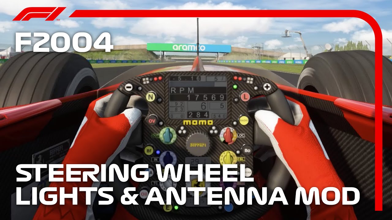 F2004 Modding - Steering Wheel Lights and Flexing Antenna Mod - YouTube