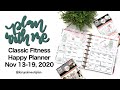 Plan With Me Classic Fitness Happy Planner: Nov 13-19, 2020