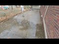 Lady SHOCKED her DRIVEWAY was WHITE - 100 Year Old House DIRTY Cement Cleaned for FREE -  SATISFYING