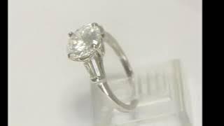 Natural Diamond Engagement Ring 2.78CT H VVS Platinum Round Brilliant Sz 4.75 - 34203
