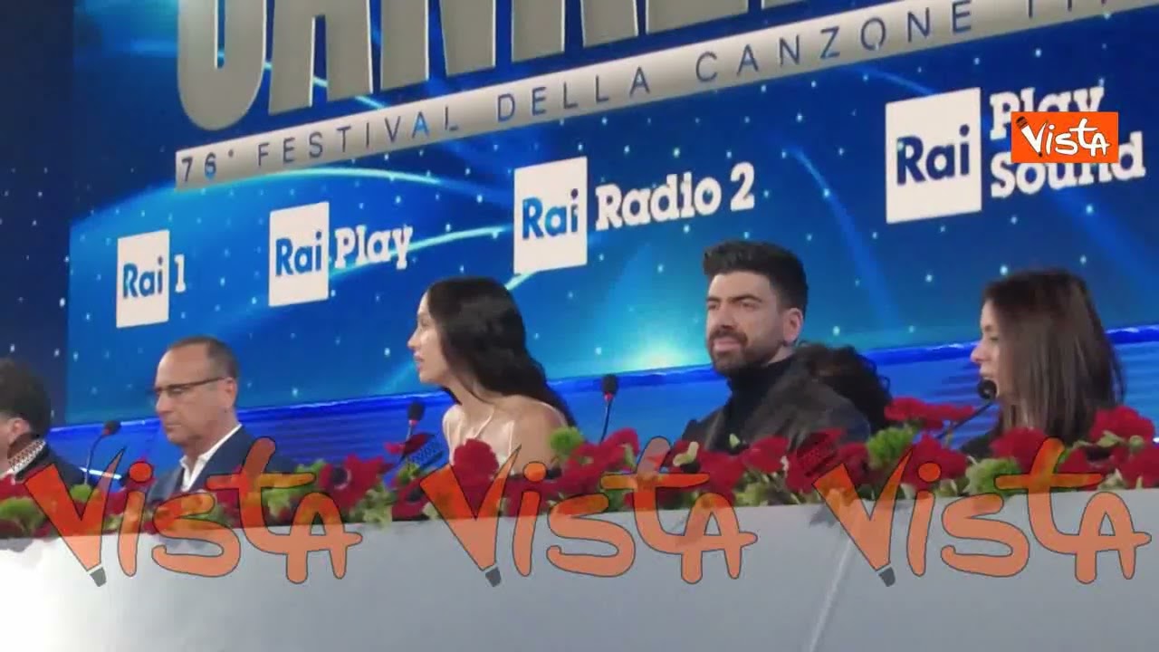 Irina Shayk alla conferenza stampa di Sanremo