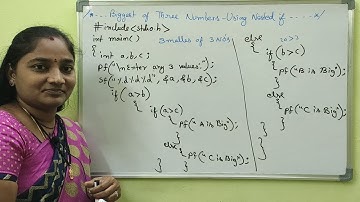 C-Language||Big Of 3 Using Nested If in C||Both In Telugu And English|Telugu ScitTutorials