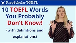 English Vocab | 10 TOEFL Words You Probably Don't Know - Durasi: 7.11. 