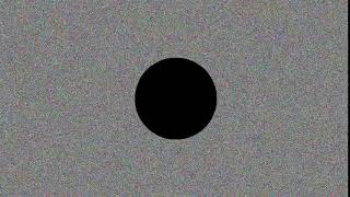 Moving circle over color noise