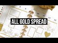 Plan With Me // Classic Happy Planner All Gold Spread for Childhood Cancer Awareness