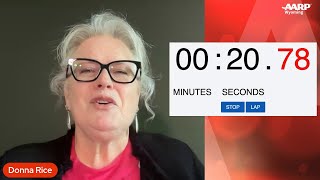 Donna Rice and AARP Wyoming shoot a video voters guide