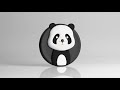 3D Panda magneet