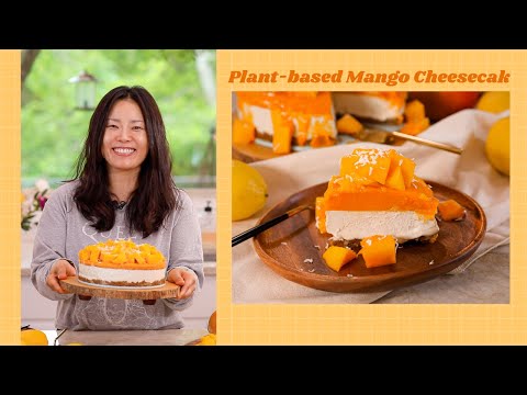 Can you Believe this is 100% Plant-based Mango Cheesecake?! 