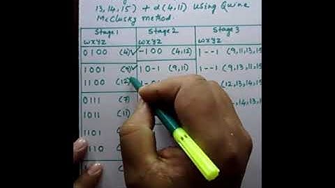 Quine McClusky Method Second Part