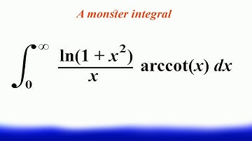 A monster integral - Integral ln(1+x^2)arccotx/x from 0 to infinity