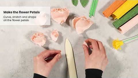 How to make a DIY peony paper flower from crepe paper