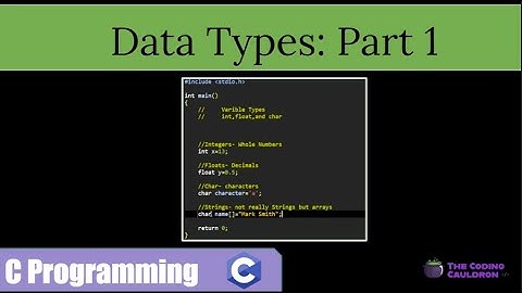 C Data Types Part:1