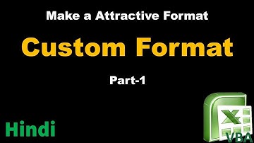 Custom Number Formatting in excel-Part-1