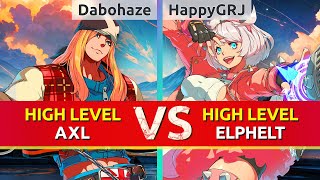 GGST ▰ Dabohaze (Axl) vs HappyGRJ (Elphelt). High Level Gameplay