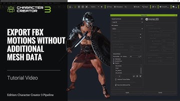 Character Creator 3 Tutorial - Export FBX Motions without Additional Mesh Data