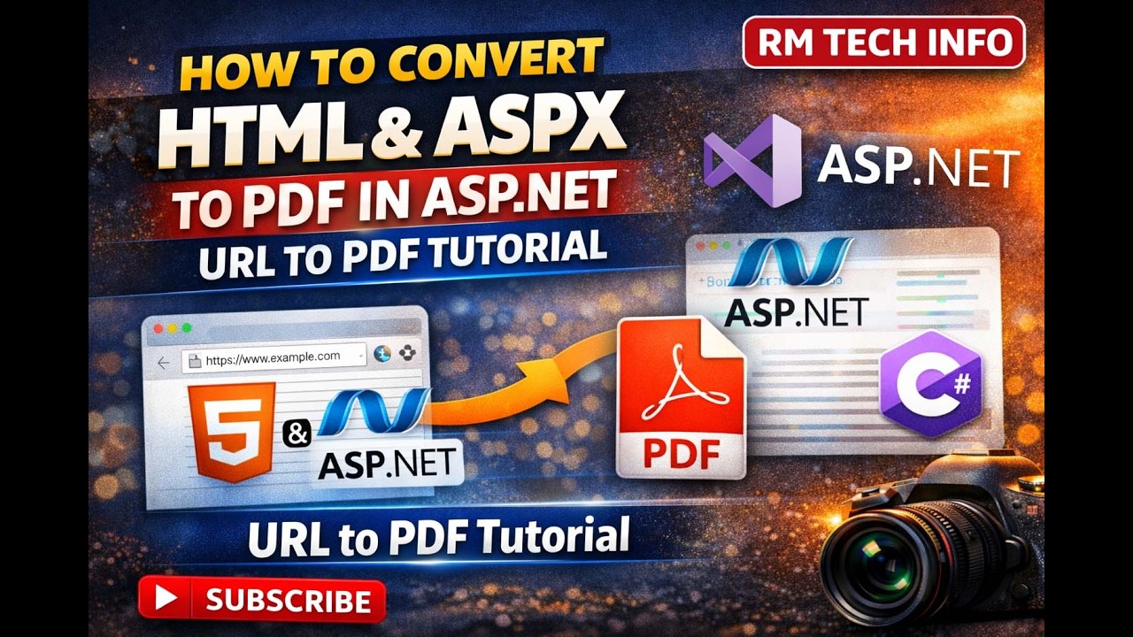 Aspx R How to Convert HTML & ASPX to PDF in ASP.NET | URL to PDF Tutorial | RM ...
