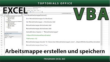 Arbeitsmappe erstellen und speichern / Excel VBA