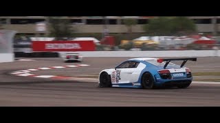 Audi R8 LMS + Cadillac CTS-V on track HQ sound