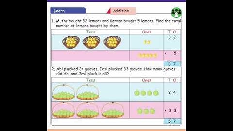 2nd Maths unit 2.6 Addition term 1 Samacheer