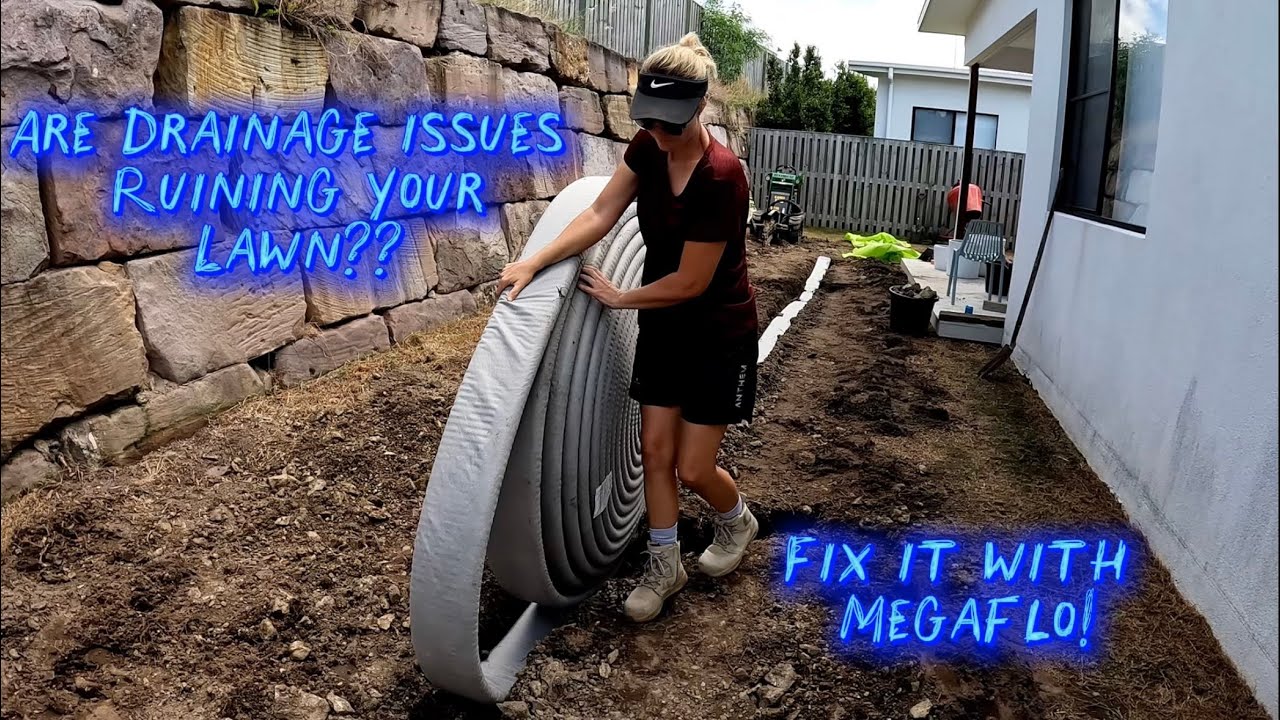 When A Lawn Is Too Far Gone // Part 2 - Drainage (ft Megaflo)