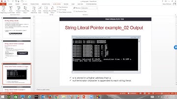 Part 1, string literals