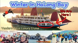 🇻🇳 Super big room Halong Bay Luxury cruise 5* VENDURE LOTUS 4th Day - Full itinery Winter in Vietnam
