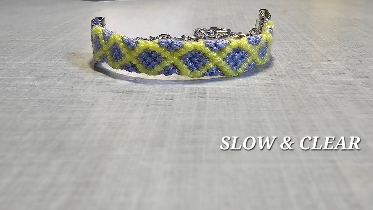 다이아 패턴 소원팔찌 매듭 · Diamond Bracelet Knotting