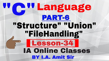 structure union and file handling in c language in hindi