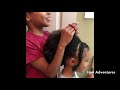 FIRST TIME | Brother tries combing sisters hair FUNNY