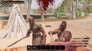 Conan Exiles Xubuntu Linux (SteamPlay / Proton) Gameplay