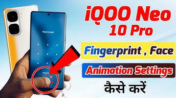 iqoo neo 10 pro fingerprint animation settings !! iqoo neo 10 pro screen lock , face lock animation