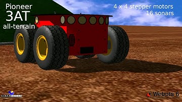 Robot simulation:  Pioneer 3-DX and Pioneer 3-AT in Webots
