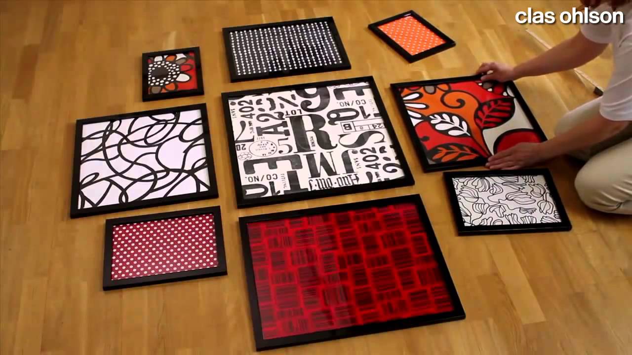 How to hang a group of pictures on the wall YouTube