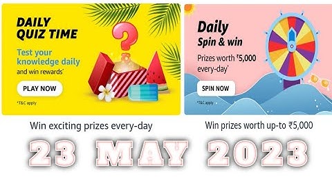 Amazon Funzone Quiz Answers Today| 23 May 2023|  @dailyquiztime #amazon #amazonfunzon