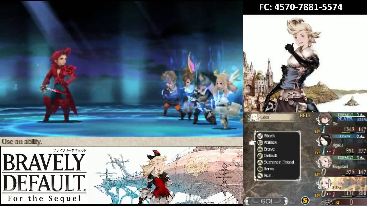 Bravely Default: For The Sequel Boss Fight: RED MAGE FIORE DE ROSA DA FIRENZE