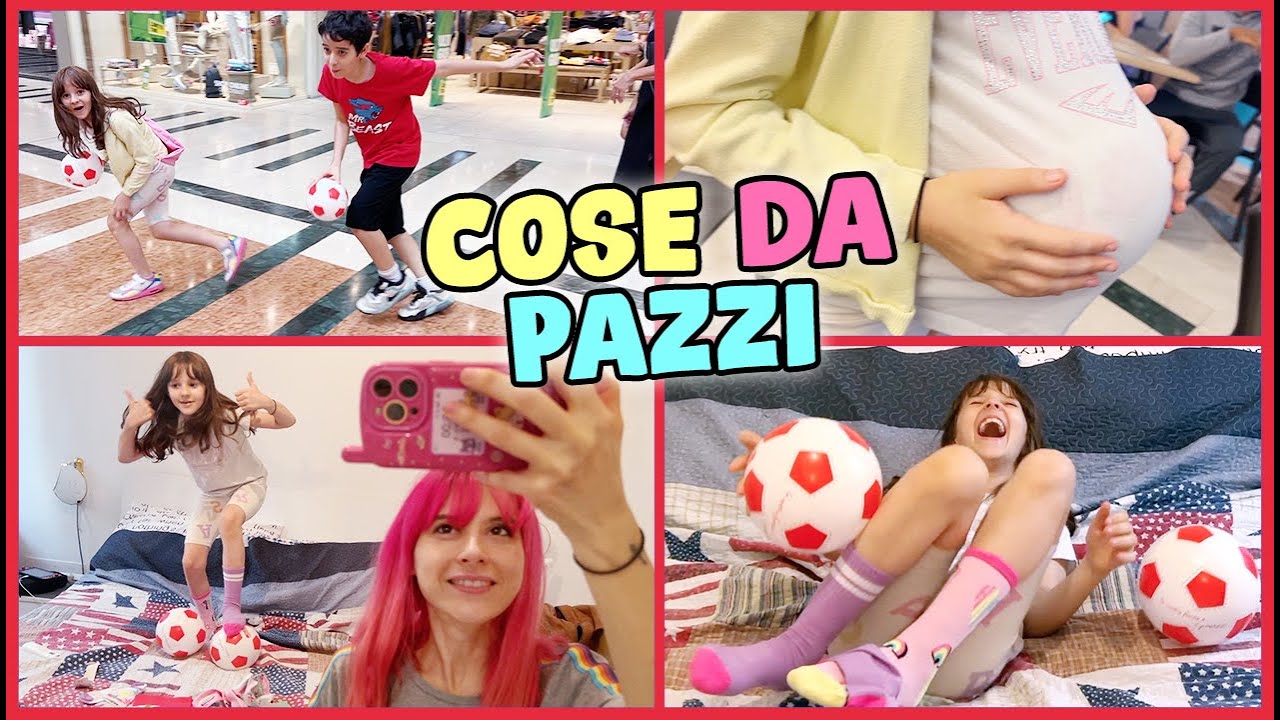 Giochiamo a pallone nel centro commerciale + shopping!