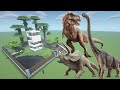 How To Make a Brachiosaurus, T-Rex and Triceratops Farm in Minecraft PE