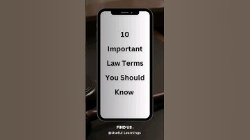 10 Important Law Terms You Should Know | Law Terminology