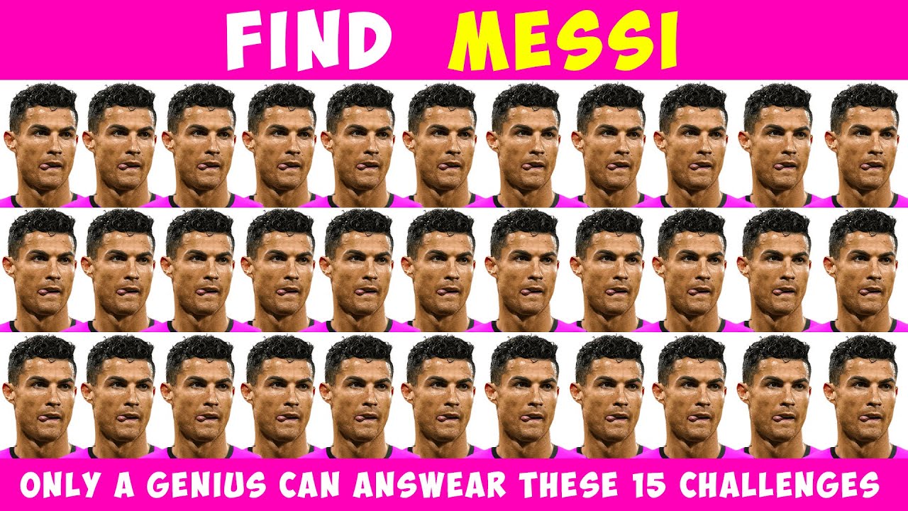 GUESS THE PLAYER (Hard Level) CAN YOU FIND Messi, Haaland, Neymar JR ...