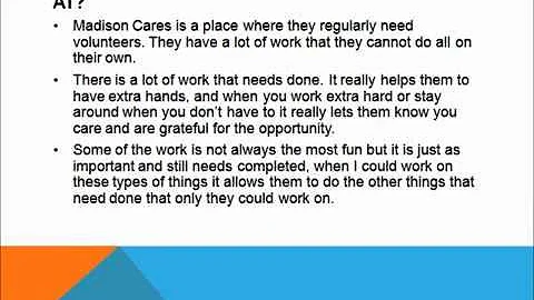 Hannah Turpin Madison Cares Internship