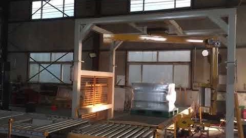 rotary arm stretch wrapper / automatic / pallet / stretch film