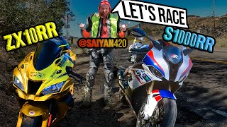 Racing The Fastest Rider In California S1K vs ZX10 🏁