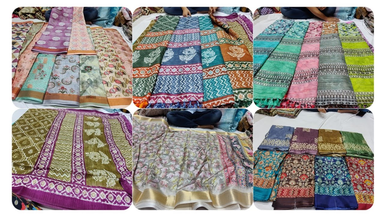 Chickpet Bangalore Wholesale Sarees Jute Silk MulMul Cotton Sarees